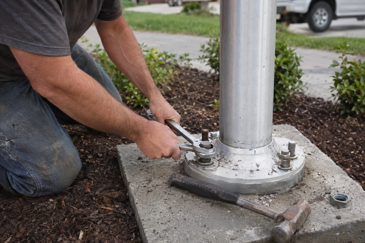 Flagpole installation and repair contractor